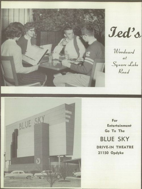 Blue Sky Drive-In Theatre - 1960S High School Yearbook Photos (newer photo)